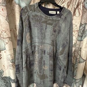 Express Men's Blue Sweater Mens 2XL